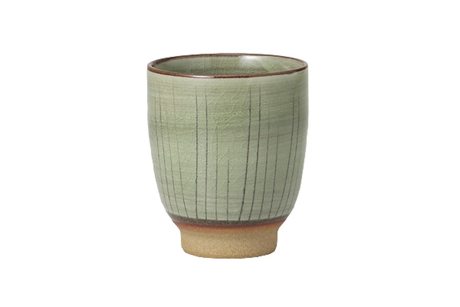 貫入春がすみ 組湯呑(小)[7.2x8.2cm 160cc] |若草色　パステル　シンプル　普段使...