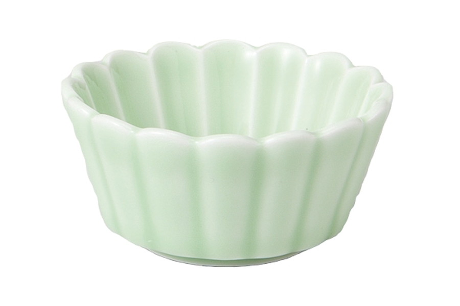 ヒワ菊花 3.5小鉢[8.9x4.5cm] |和食器　カフェ風　おしゃれ　小鉢　緑色