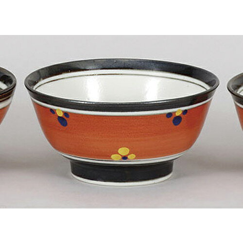 3個セット 丼 赤巻小花5.5深口丼 [17 x 8.5cm] | お好み丼 丼ぶり カフェ丼 鉢 ラーメン そば うどん ボウル 食器 業務用 飲食店 カフェ うつわ 器 おしゃれ かわいい ギフト プレゼント 誕生日 贈り物 贈答品