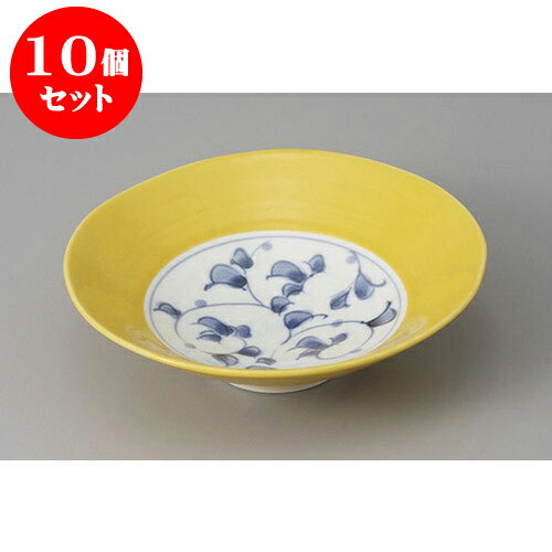 10個セット 向付 有田焼掛け分け唐草(黄)平鉢 [15.4 x 14.8 x 4.4cm] | 和食器 鉢 小鉢 ボウル 浅鉢 料亭 ホテル 食器 業務用 飲食店 カフェ うつわ 器 おしゃれ かわいい ギフト プレゼント 内祝い 誕生日 贈り物 贈答品 おすすめ 食器セット