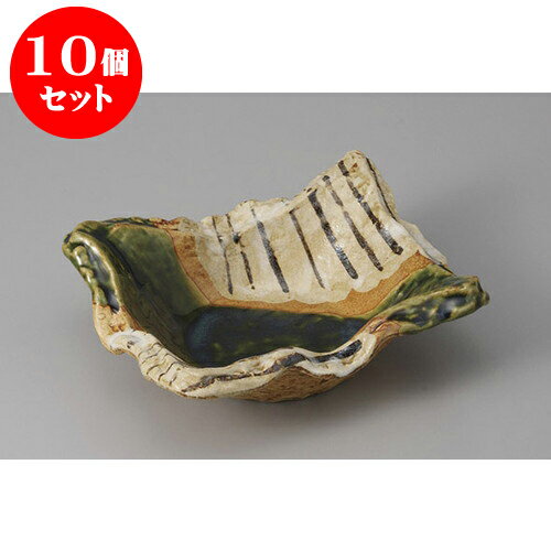 10個セット 向付 織部細十草長角6.0向付 [17.2 x 14.4 x 6cm] | 和食器 鉢 小鉢 ボウル 浅鉢 料亭 ホテル 食器 業務用 飲食店 カフェ うつわ 器 おしゃれ かわいい ギフト プレゼント 内祝い 誕生日 贈り物 贈答品 おすすめ 食器セット
