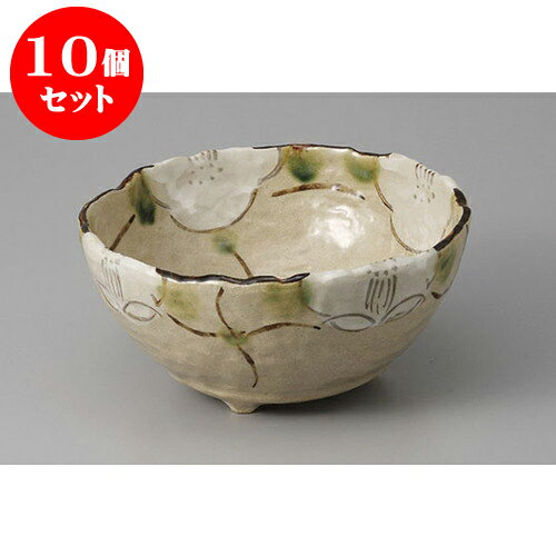 10個セット 向付 格子花三ツ足5.0鉢 [15.3 x 7cm] | 和食器 鉢 小鉢 ボウル 浅鉢 料亭 ホテル 食器 業務用 飲食店 カフェ うつわ 器 おしゃれ かわいい ギフト プレゼント 内祝い 誕生日 贈り物 贈答品 おすすめ 食器セット