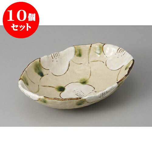 10個セット 向付 格子花楕円鉢 [21.3 x 15.3 x 5.5cm] | 和食器 鉢 小鉢 ボウル 浅鉢 料亭 ホテル 食器 業務用 飲食店 カフェ うつわ 器 おしゃれ かわいい ギフト プレゼント 内祝い 誕生日 贈り物 贈答品 おすすめ 食器セット