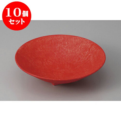 10個セット 向付 ローズ赤トチリ丸皿(小) [17.1 x 4.6cm] | 和食器 鉢 小鉢 ボウル 浅鉢 料亭 ホテル 食器 業務用 飲食店 カフェ うつわ 器 おしゃれ かわいい ギフト プレゼント 内祝い 誕生日 贈り物 贈答品 おすすめ 食器セット