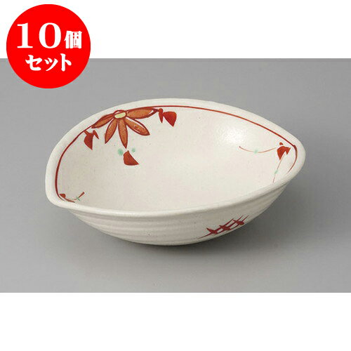 10個セット 向付 赤絵花つなぎすげ傘向付 [17.3 x 15 x 5.3cm] | 和食器 鉢 小鉢 ボウル 浅鉢 料亭 ホテル 食器 業務用 飲食店 カフェ うつわ 器 おしゃれ かわいい ギフト プレゼント 内祝い 誕生日 贈り物 贈答品 おすすめ 食器セット