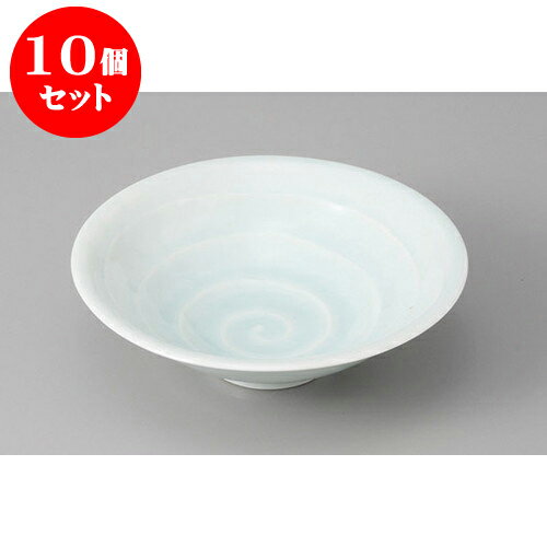 10個セット 向付 青白磁うず潮向附 [15 x 4.4cm] | 和食器 鉢 小鉢 ボウル 浅鉢 料亭 ホテル 食器 業務用 飲食店 カフェ うつわ 器 おしゃれ かわいい ギフト プレゼント 内祝い 誕生日 贈り物 贈答品 おすすめ 食器セット