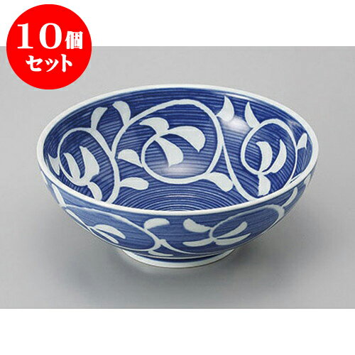 10個セット めん皿・めん鉢 白抜き唐草7.0丼 [21.5 x 8.2cm] | そば 蕎麦 めん 麺おすすめ 人気 食器 業務用 飲食店 カフェ うつわ 器 おしゃれ かわいい お洒落 可愛い ギフト プレゼント 引き出物 内祝い 結婚祝い 誕生日 贈り物 贈答品 食器セット