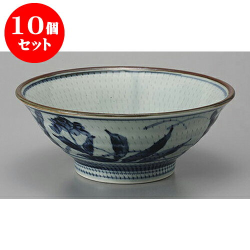 10個セット 丼 間取草花6.5そば丼 [19.5 x 7.5cm] | お好み丼 丼ぶり カフェ丼 鉢 ラーメン そば うどん ボウル 食器 業務用 飲食店 カフェ うつわ 器 おしゃれ かわいい ギフト プレゼント 誕生日 贈り物 贈答品 食器セット