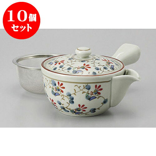 10個セット 有田焼急須 有田焼錦草花U付雀口中急須 [200cc] | ポット 急須 きゅうす 土瓶 お茶 一服 まったり 人気 おすすめ 食器 業務用 飲食店 カフェ うつわ 器 おしゃれ かわいい ギフト プレゼント 引き出物 誕生日 贈り物 贈答品 食器セット