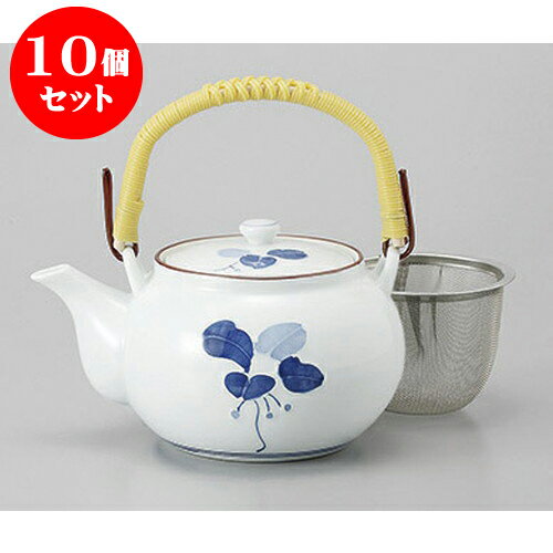 10個セット 有田焼土瓶 有田焼まんりょうU付4号土瓶 [600cc] | ポット 急須 きゅうす 土瓶 お茶 一服 ..