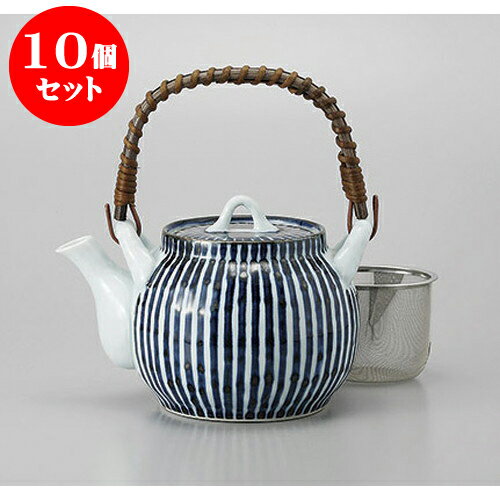 10個セット 有田焼土瓶 有田焼鎌倉十草U付8号土瓶 [1200cc] | ポット 急須 土瓶 お茶 大きい 一服 まったり 人気 おすすめ 食器 業務用 飲食店 カフェ うつわ 器 おしゃれ かわいい ギフト プレゼント 引き出物 誕生日 贈り物 贈答品 食器セット