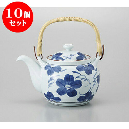 10個セット 有田焼土瓶 有田焼染花紋(M)8号土瓶 [1200cc] | ポット 急須 土瓶 お茶 大きい 一服 まったり 人気 おすすめ 食器 業務用 飲食店 カフェ うつわ 器 おしゃれ かわいい ギフト プレゼント 引き出物 誕生日 贈り物 贈答品 食器セット