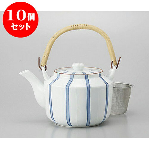 10個セット 土瓶 ダミ十草(万能茶こし付)10号土瓶 [16.5 x 14.5cm 1900cc] | ポット 急須 土瓶 お茶 大きい 一服 まったり 人気 おすすめ 食器 業務用 飲食店 カフェ うつわ 器 おしゃれ かわいい ギフト プレゼント 引き出物 誕生日 贈り物 贈答品 食器セット