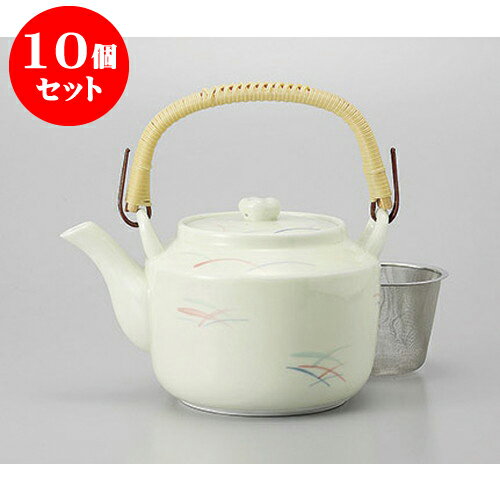 10個セット 土瓶 草花(万能茶こし付)8号土瓶 [15.5 x 13.8cm 1600cc] | ポット 急須 土瓶 お茶 大きい 一服 まったり 人気 おすすめ 食器 業務用 飲食店 カフェ うつわ 器 おしゃれ かわいい ギフト プレゼント 引き出物 誕生日 贈り物 贈答品 食器セット