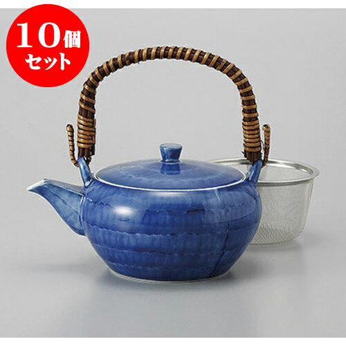 10個セット 土瓶 手描ゴスダミ土瓶(アミ付) [700cc] | ポット 急須 土瓶 お茶 大きい 一服 まったり 人気 おすすめ 食器 業務用 飲食店 カフェ うつわ 器 おしゃれ かわいい ギフト プレゼント 引き出物 誕生日 贈り物 贈答品 食器セット