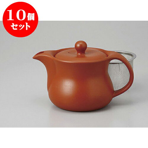 10個セット ポット 朱泥ウス型ポット(U) [450cc] | ポット 急須 土瓶 紅茶 コーヒー まったり 人気 おすすめ 食器 業務用 飲食店 カフェ うつわ 器 おしゃれ かわいい ギフト プレゼント 引き出物 誕生日 贈り物 贈答品 食器セット