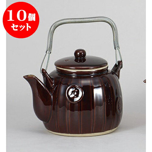 10個セット 土瓶 8.0薬土瓶　釣鐘 [1340cc] 土物 弱火 | ポット 急須 土瓶 お茶 大きい 一服 まったり 人気 おすすめ 食器 業務用 飲食店 カフェ うつわ 器 おしゃれ かわいい ギフト プレゼント 引き出物 誕生日 贈り物 贈答品 食器セット