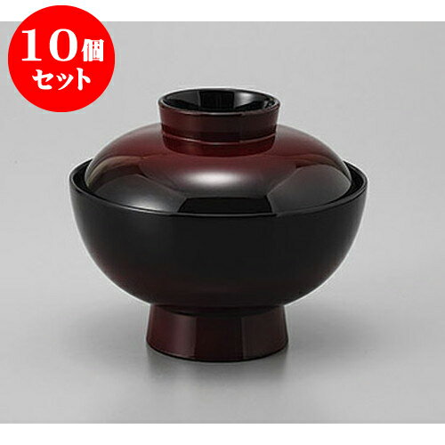 10個セット 汁椀 朱ぼかし4寸段付直仙才椀 [12.1 x 10.2cm] 塗 | 小吹椀 汁椀 お椀 煮物碗 吸物椀 スープ soupcup プレゼント ギフト 結婚祝い 引き出物 内祝い 開店祝い 退職祝い 贈答品 贈り物 人気 通販 おしゃれ かわいい 業務用 飲食店