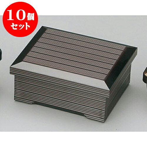 10個セット 重 溜千筋(内朱)源氏丼重 [17.3(15) x 14.3(12) x 8(4.4)cm] 塗 | お重 鰻 天丼 かつ丼 うどん そば 蕎麦 プレゼント ギフト 結婚祝い 引き出物 内祝い 開店祝い 退職祝い 贈答品 贈り物 人気 通販 おしゃれ かわいい 業務用 飲食店