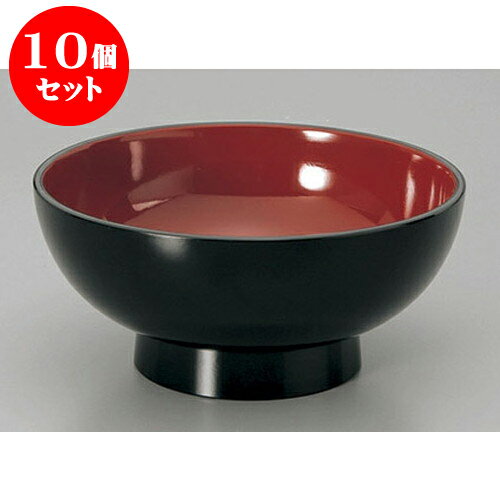 10個セット 丼 黒内朱5.5平丼 [17 x 7.8cm] 塗 | お重 鰻 天丼 かつ丼 うどん そば 蕎麦 プレゼント ギフト 結婚祝い 引き出物 内祝い 開店祝い 退職祝い 贈答品 贈り物 人気 通販 おしゃれ かわいい 業務用 飲食店