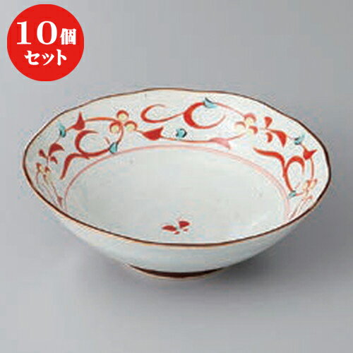 10個セット ☆ 中鉢 ☆有田焼赤絵唐草平小鉢 [ 14.5 x 5cm ] | 中鉢 盛鉢 取り鉢 ボウル 中 おすすめ 人気 食器 業務用 飲食店 カフェ うつわ 器 おしゃれ かわいい お洒落 ギフト プレゼント 引き出物 内祝い 結婚祝い 誕生日 贈り物 贈答品 食器セット