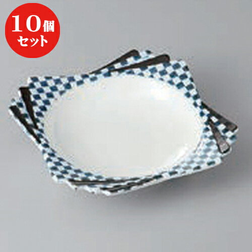 10個セット ☆ 小鉢 ☆青市松千代折角小鉢 [ 15.5 x 15.5 x 3.3cm ] | 小鉢 小 小さい 鉢 ボウル 万能 人気 おすすめ 食器 業務用 飲食店 カフェ うつわ 器 おしゃれ かわいい ギフト プレゼント内祝い 結婚祝い 誕生日 贈り物 贈答品 食器セット