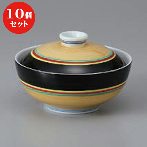10個セット ☆ 円菓子碗 ☆黒帯金彩駒筋煮物椀 [ 11.3 x 7.5cm ] | 煮物 料亭 旅館 割烹 碗 人気 おすすめ 食器 業務用 飲食店 カフェ うつわ 器 おしゃれ かわいい ギフト プレゼント 引き出物 誕生日 贈り物 贈答品 食器セット