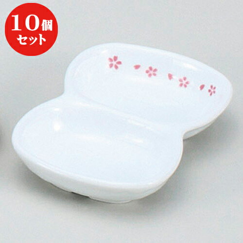 10個セット ☆ そば用品 ☆小町 ピンク二品皿 [ 13.9 x 9.2 x 2.5cm ] | そば 蕎麦 めん 麺 おすすめ 人..