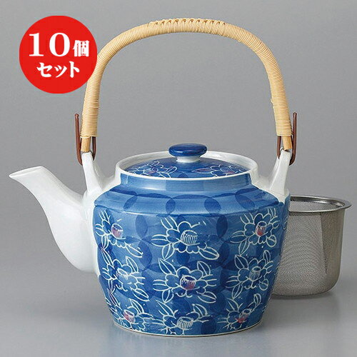 10個セット 有田土瓶 /墨はじき牡丹U付8号土瓶 [ 16 x 13.5cm 1500cc ] | ポット 急須 土瓶 お茶 大きい 一服 まったり 人気 おすすめ 食器 業務用 飲食店 カフェ うつわ 器 おしゃれ かわいい ギフト プレゼント 引き出物 誕生日 贈り物 贈答品 食器セット