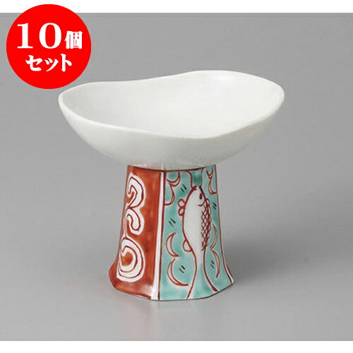 10個セット高台小付 間取赤絵高浜小鉢 [11 x 9.3 x 9.5cm] | 和食器 鉢 小鉢 ボウル 料亭 ホテル 食器 業務用 飲食店 カフェ うつわ 器 おしゃれ かわいい ギフト プレゼント 内祝い 誕生日 贈り物 贈答品 おすすめ 食器セット
