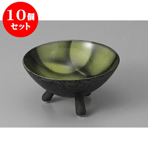 10個セット高台小付 有田焼うぐいす水玉三つ足小付 [10.5 x 5cm] | 和食器 鉢 小鉢 ボウル 料亭 ホテル 食器 業務用 飲食店 カフェ うつわ 器 おしゃれ かわいい ギフト プレゼント 内祝い 誕生日 贈り物 贈答品 おすすめ 食器セット