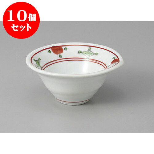 10個セット小付 有田焼手描渕赤玉なぶり小付 [8.5 x 4cm] | 和食器 鉢 小鉢 ボウル 料亭 ホテル 食器 業務用 飲食店 カフェ うつわ 器 おしゃれ かわいい ギフト プレゼント 内祝い 誕生日 贈り物 贈答品 おすすめ 食器セット
