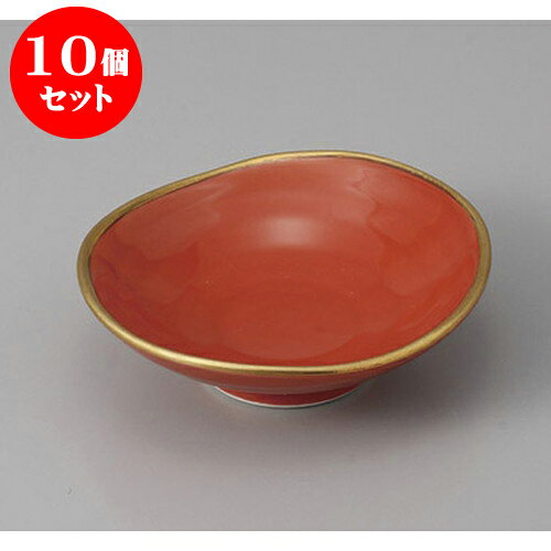 10個セット小付 有田焼四釉金小付(赤) [10 x 3cm] | 和食器 鉢 小鉢 ボウル 料亭 ホテル 食器 業務用 飲食店 カフェ うつわ 器 おしゃれ かわいい ギフト プレゼント 内祝い 誕生日 贈り物 贈答品 おすすめ 食器セット