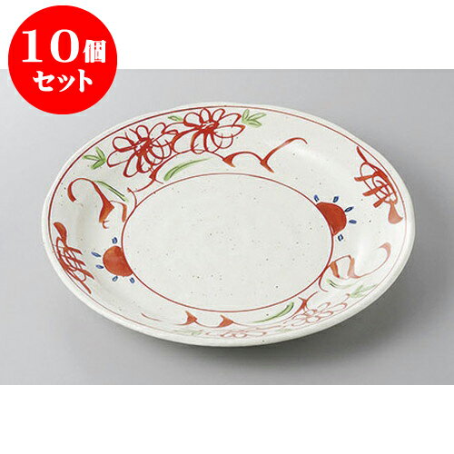 10個セット 丸盛皿 粉引手描万暦6.0皿 [19 x 2.8cm] | 盛り皿 盛皿 人気 おすすめ フルーツ皿 パーティ..