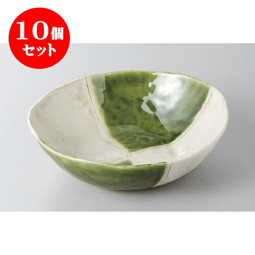 10個セット 大鉢・盛鉢 オリベ市松7.