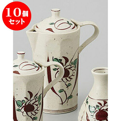 10個セット 冷酒 華赤絵燗冷酒器大 [12.3 x 7.8 x 15.6cm 350cc] | 熱燗 冷酒 日本酒 お酒 バー bar 晩酌 人気 おすすめ 食器 業務用 飲食店 カフェ うつわ 器 おしゃれ かわいい ギフト プレゼント 引き出物 誕生日 贈り物 贈答品 食器セット