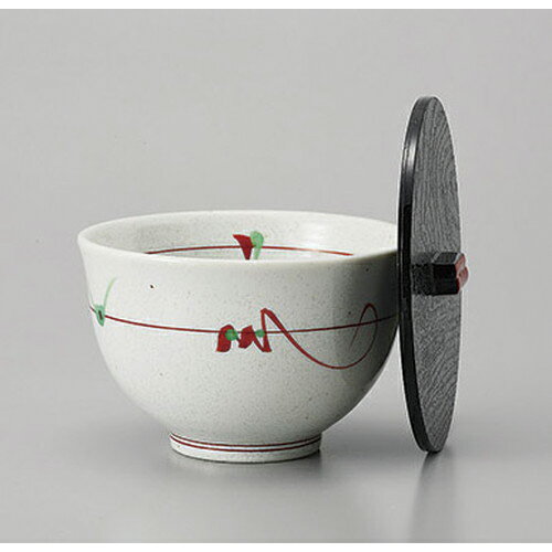 飯器 粉引錦若草飯器(蓋付) [12 x 8.5cm] | ちゃわん お茶碗 飯碗 ご飯茶碗 白米 ...