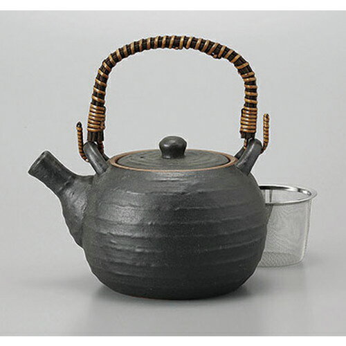 土瓶 備前風8号土瓶(Uアミ) [15 x 12cm 1300cc] 土物 | ポット 急須 土瓶 お茶 大きい 一服 まったり ..