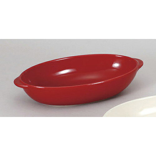 洋陶単品 レッドグラタン皿　M [20.5 x 12 x 4.5cm] | グラタン スープ ドリア アヒージョ シチュー 人..
