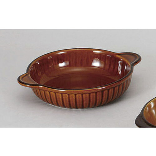 洋陶単品 アメ釉丸グラタン(N)・(D) [20.5 x 16.5 x 4cm] 土物 | グラタン スープ ドリア アヒージョ ..