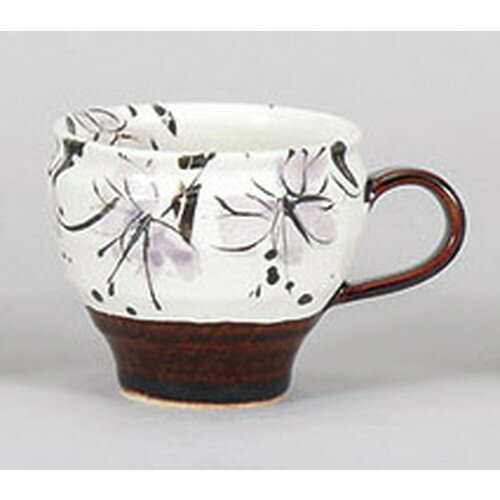 マグカップ アメ釉花紋マグ [8.7 x 7.6cm 300cc] 土物 | マグ マグカップ コーヒー 紅茶 ティー 人気 おすすめ 食器 洋食器 業務用 飲食店 カフェ うつわ 器 おしゃれ かわいい ギフト プレゼント 引き出物 誕生日 贈り物 贈答品