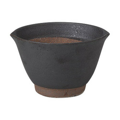 すり鉢 黒麦トロロ鉢　中 [13 x 12.4 x 8cm] 土物 【料亭 旅館 和食器 飲食店 業務用】