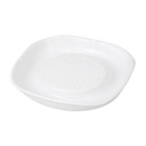 おろし器 ノンスリップおろし器白(中) [13.2 x 13.2 x 2.5cm] 強化 【料亭 旅館 和食器 飲食店 業務用】