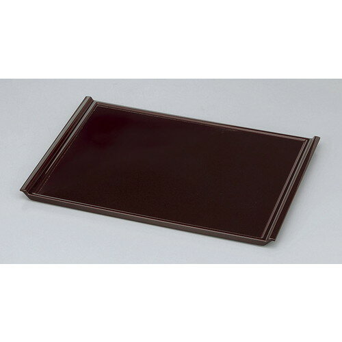 盆 フライト盆　溜毘沙門天尺2 [37.3 x 25.5 x 1.8cm] 塗 | お盆 トレー トレイ おぼん 食器 業務用 配..