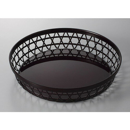 木・竹製品 溜パールABS尺0竹丸かご [31.3 x 6.1cm] 塗 | ざる かご 籠 盛器 演出 プレゼント ギフト ..