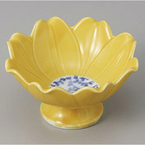 樂天商城 - 珍味 黄彩ユリ型高台小附 [9 x 4.7cm] | 珍味 小付け 小鉢 小皿 お漬物 薬味入れ おすすめ 人気 食器 業務用 飲食店 カフェ うつわ 器 おしゃれ かわいい お洒落 可愛い ギフト プレゼント 引き出物 内祝い 結婚祝い 誕生日 贈り物 贈答品
