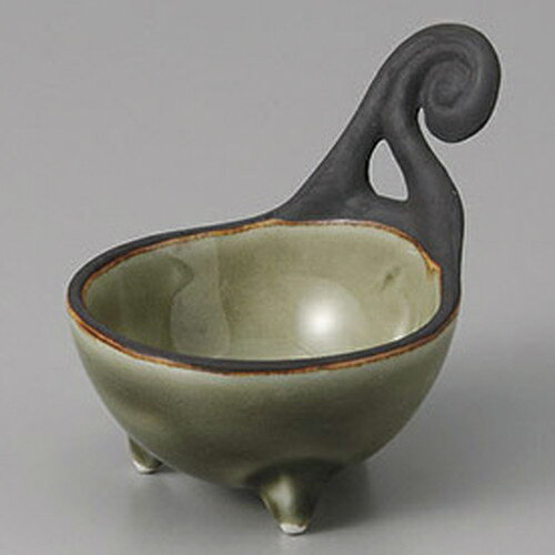 珍味 桃山織部ビワ型手付珍味 [6 x 6.5cm] 強化 | 珍味 小付け 小鉢 小皿 お漬物 薬味入れ おすすめ 人..