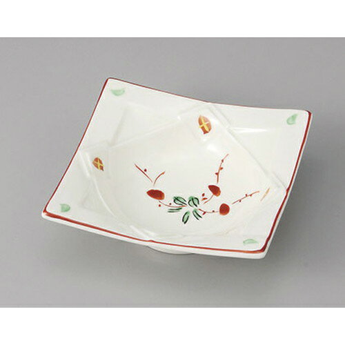 松花堂 赤絵喜び松花堂 [11 x 11 x 3.8cm] 強化 | 弁当 小鉢 豆皿 幕ノ内 人気 おすすめ 食器 業務用 飲食店 カフェ うつわ 器 おしゃれ かわいい ギフト プレゼント 引き出物 誕生日 贈り物 贈答品