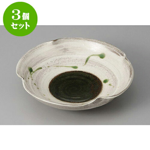 3個セット 向付 粉引織部散し四方押し向付 [18.3 x 4.6cm] | 和食器 鉢 小鉢 ボウル 浅鉢 料亭 ホテル 食器 業務用 飲食店 カフェ うつわ 器 おしゃれ かわいい ギフト プレゼント 内祝い 誕生日 贈り物 贈答品 おすすめ 食器セット