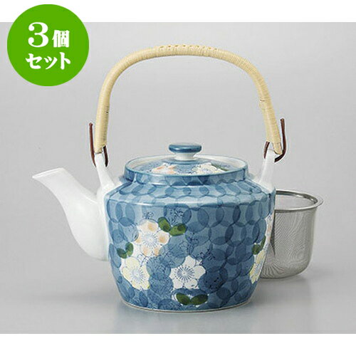 3個セット 土瓶 有田焼枝梅U付6号土瓶 [1000cc] | ポット 急須 土瓶 お茶 大きい 一服 まったり 人気 おすすめ 食器 業務用 飲食店 カフェ うつわ 器 おしゃれ かわいい ギフト プレゼント 引き出物 誕生日 贈り物 贈答品 食器セット